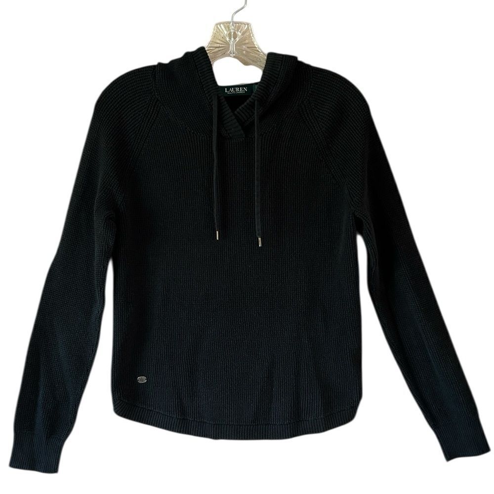Ralph Lauren Classic Black Hooded Pullover Sweater